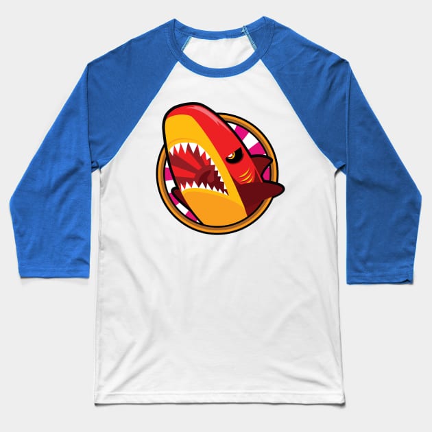 Fury Shark Baseball T-Shirt by zoneo